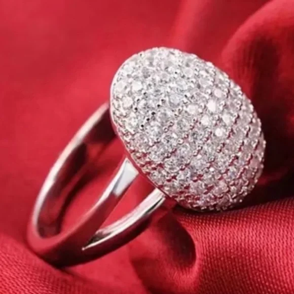 NEW BELLA 925 STERLING SILVER DIAMOND RING, BEAUTIFUL RING, SHINY RING - Picture 7 of 7